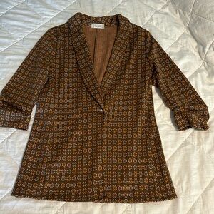Altar’s State fall jacket size small brown floral